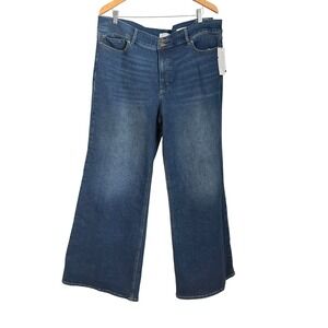 Sofia Margot Wide Leg Jeans High Rise Womens  20 Blue Luxe Vintage Denim NWT